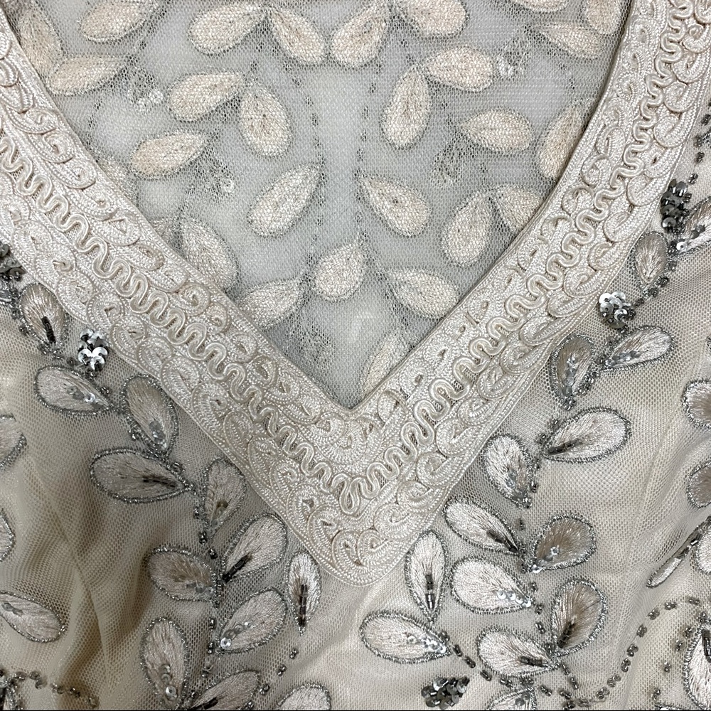 🆕 Vintage Sue Wong Nocturne Appliqué Ivory White Lace Formal Wedding Prom Dress - Picture 7 of 14